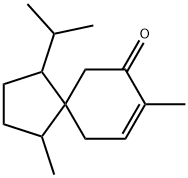 Spiro[4.5]dec-8-en-7-one, 1,8-dimethyl-4-(1-methylethyl)- Structure