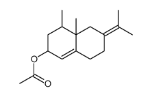 2,3,4,4a,5,6,7,8-octahydro-4,4a-dimethyl-6-(1-methylethylidene)-2-naphthyl acetate结构式