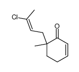 2-Methyl-2-(γ-chlor-crotyl)-5-cyclohexen-1-on结构式