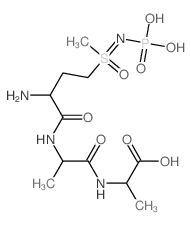 (N(5)-Phosphono)methionine-S-sulfoximinyl-alanyl-alanine structure