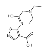 5-[[2-(diethylamino)acetyl]amino]-3-methyl-1,2-thiazole-4-carboxylic acid结构式