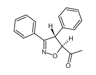 1-(3,4-diphenyl-4,5-dihydro-isoxazol-5-yl)-ethanone结构式