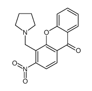 3-nitro-4-(pyrrolidin-1-ylmethyl)xanthen-9-one结构式