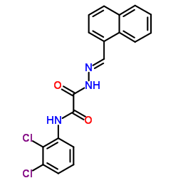 N-(2,3-Dichlorophenyl)-2-[(2E)-2-(1-naphthylmethylene)hydrazino]-2-oxoacetamide结构式