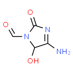 1H-Imidazole-1-carboxaldehyde, 4-amino-2,5-dihydro-5-hydroxy-2-oxo- (9CI) structure