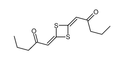 1-[4-(2-oxopentylidene)-1,3-dithietan-2-ylidene]pentan-2-one结构式