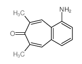 11-amino-3,5-dimethyl-bicyclo[5.4.0]undeca-2,5,8,10,12-pentaen-4-one Structure