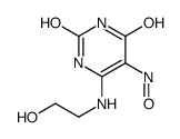 6-(2-hydroxyethylamino)-5-nitroso-1H-pyrimidine-2,4-dione结构式