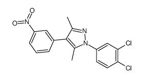 1-(3,4-dichlorophenyl)-3,5-dimethyl-4-(3-nitrophenyl)pyrazole Structure