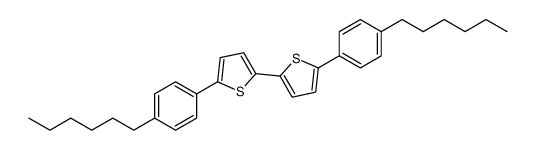 2-(4-hexylphenyl)-5-[5-(4-hexylphenyl)thiophen-2-yl]thiophene结构式