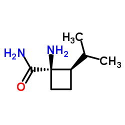 Cyclobutanecarboxamide, 1-amino-2-(1-methylethyl)-, (1R,2R)- (9CI) Structure