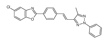 5-chloro-2-{4-[2-(5-methyl-2-phenyl-2H-[1,2,3]triazol-4-yl)-vinyl]-phenyl}-benzooxazole结构式