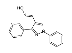 (NE)-N-[(1-phenyl-3-pyridin-3-ylpyrazol-4-yl)methylidene]hydroxylamine结构式