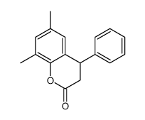 2H-1-BENZOPYRAN-2-ONE, 3,4-DIHYDRO-6,8-DIMETHYL-4-PHENYL- Structure