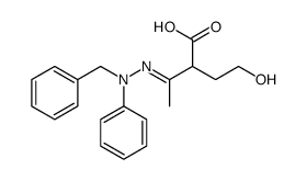 3-[benzyl(phenyl)hydrazinylidene]-2-(2-hydroxyethyl)butanoic acid结构式