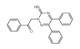 Ethanone,2-(3-imino-5,6-diphenyl-1,2,4-triazin-2(3H)-yl)-1-phenyl-, hydrobromide (1:1) Structure