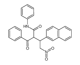 2-Benzoyl-3-naphthalen-2-yl-4-nitro-N-phenyl-butyramide Structure