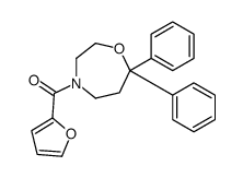 (7,7-diphenyl-1,4-oxazepan-4-yl)-(furan-2-yl)methanone结构式