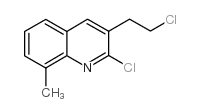 2-氯-3-(2-氯乙基)-8-甲基喹啉结构式