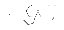 trimethyl-[3-(2-prop-2-enyloxiran-2-yl)propyl]stannane结构式