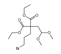 diethyl 2-(3-bromopropyl)-2-(2,2-dimethoxyethyl)propanedioate Structure