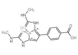 Cuprate(1-), [4-[bis[[(methylamino)thioxomethyl]hydrazono]ethyl]benzoato(3-)]-, hydrogen Structure