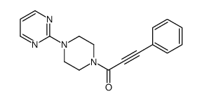 3-phenyl-1-(4-pyrimidin-2-ylpiperazin-1-yl)prop-2-yn-1-one Structure