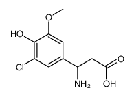 3-氨基-3-(3-氯-4-羟基-5-甲氧基苯基)-丙酸结构式