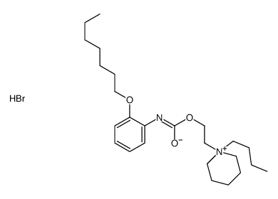 2-(1-butylpiperidin-1-ium-1-yl)ethyl N-(2-heptoxyphenyl)carbamate,bromide Structure