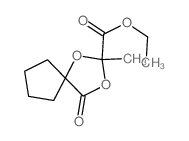 1,3-Dioxaspiro[4.4]nonane-2-carboxylicacid, 2-methyl-4-oxo-, ethyl ester结构式