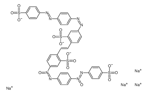 5-[[4-[(4-Sulfophenyl)azo]phenyl]azo]-2-[2-[2-sulfo-4-[[4-[(4-sulfophenyl)-ONN-azoxy]phenyl]-ONN-azoxy]phenyl]ethenyl]benzenesulfonic acid Structure