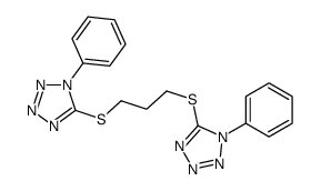 1-phenyl-5-[3-(1-phenyltetrazol-5-yl)sulfanylpropylsulfanyl]tetrazole Structure