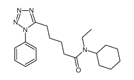 N-cyclohexyl-N-ethyl-5-(1-phenyltetrazol-5-yl)pentanamide Structure