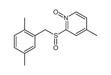 2-[(2,5-dimethylphenyl)methylsulfinyl]-4-methyl-1-oxidopyridin-1-ium结构式