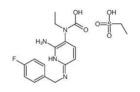 [2-amino-6-[(4-fluorophenyl)methylamino]pyridin-3-yl]-ethylcarbamic acid,ethanesulfonic acid结构式