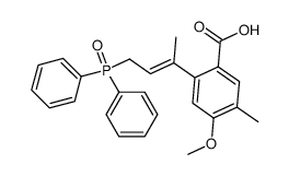 2-[3-(diphenylphosphinyl)-1-propenyl]-4-methoxy-5-methyl-(E)-benzoic acid Structure