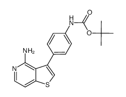 t-butyl-4-(4-aminothieno[3,2-c]pyridine-3-yl)phenylcarbamate Structure