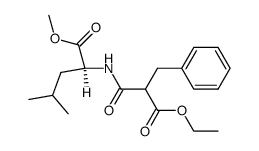 N-[(RS)-2-carbethoxy-3-phenylpropanoyl]-L-leucine结构式