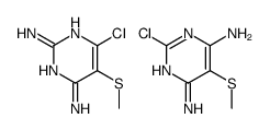 2-chloro-5-methylsulfanylpyrimidine-4,6-diamine,6-chloro-5-methylsulfanylpyrimidine-2,4-diamine结构式