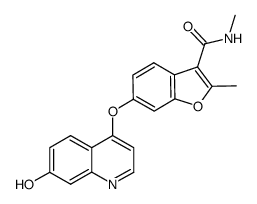 6-[(7-hydroxyquinoline-4-yl)oxy]-N,2-dimethyl-1-benzofuran-3-carboxamide Structure