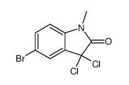 5-bromo-3,3-dichloro-1-methyl-indolin-2-one结构式