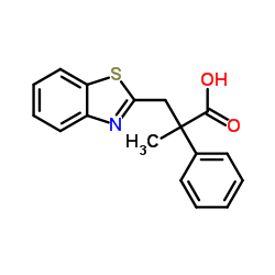 3-(1,3-Benzothiazol-2-yl)-2-methyl-2-phenylpropanoic acid结构式