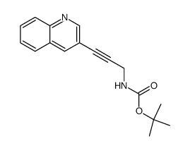 tert-butyl (3-(quinolin-3-yl)prop-2-yn-1-yl)carbamate Structure