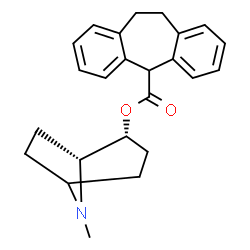 [1R,5S,(-)]-Tropane-2β-yl=10,11-dihydro-5H-dibenzo[a,d]cycloheptene-5-carboxylate Structure