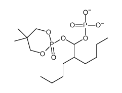 [2-butyl-1-[(5,5-dimethyl-2-oxo-1,3,2λ5-dioxaphosphinan-2-yl)oxy]hexyl] phosphate结构式