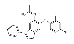 N-[6-(2,4-difluorophenoxy)-3-phenyl-1H-inden-5-yl]acetamide结构式