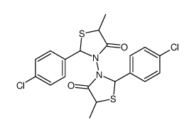 2-(4-chlorophenyl)-3-[2-(4-chlorophenyl)-5-methyl-4-oxo-1,3-thiazolidin-3-yl]-5-methyl-1,3-thiazolidin-4-one Structure