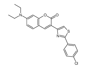 3-[2-(4-Chloro-phenyl)-thiazol-4-yl]-7-diethylamino-chromen-2-one结构式