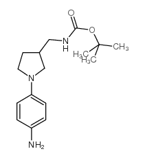 [1-(4-AMINO-PHENYL)-PYRROLIDIN-3-YLMETHYL]-CARBAMIC ACID TERT-BUTYL ESTER结构式