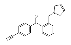 4'-CYANO-2-(3-PYRROLINOMETHYL) BENZOPHENONE结构式